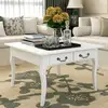 Image de Table Basse Avec 4 Tiroirs Blanc