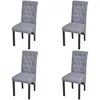 Image de Vidaxl - Chaises À Manger Lot De 4 Gris Clair Tissu