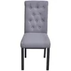 Image de vidaXL Chaises de salle à manger 6 pcs. Tissu gris clair