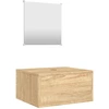 Image de vidaXL Ensemble de meubles de salle de bain 2 pièces imitation chêne Matériau dérivé du bois