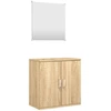 Image de vidaXL Ensemble de meubles de salle de bain 2 pièces imitation chêne Matériau dérivé du bois