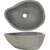 Image de vidaXL Lavabo en pierre de rivière ovale (37-46)x(29-36) cm