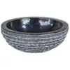 Image de vidaXL Lavabo en marbre 40 cm noir