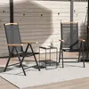 Image de vidaXL Chaises de jardin pliantes 2 pcs. Aluminium et Textilène Noir