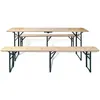 Image de vidaXL Table de bière avec 2 bancs Pliable 220 cm bois de sapin