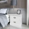 Image de Table De Chevet Blanc Vidaxl
