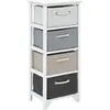Image de vidaXL Armoire d'appoint avec 4 paniers en bois