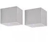 Image de vidaXL Cube lampe murale extérieure 2 pcs
