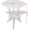 Image de vidaXL Ensemble Bistro 3 pièces fonte d'aluminium blanc