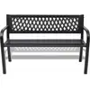 Image de vidaXL Banc de jardin 118 cm acier noir