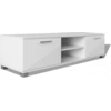 Image de vidaXL Armoire TV blanc brillant 120x40,5x35 cm