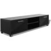 Image de vidaXL Armoire TV noir brillant 120x40,5x35 cm