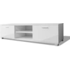 Image de vidaXL Armoire TV blanc brillant 140x40,3x34,7 cm
