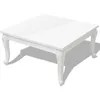 Image de vidaXL Table basse 80x80x42 cm blanc brillant