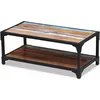 Image de vidaXL Table basse en vieux bois massif
