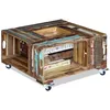 Image de vidaXL Table basse en vieux bois massif 70x70x35 cm