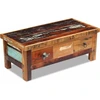 Image de vidaXL Table basse avec tiroirs en vieux bois massif 90x45x35 cm