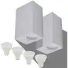Image de vidaXL Applique murale d'extérieur LED 2 pcs. Carré Haut/Bas