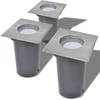 Image de vidaXL Spot encastré de sol LED 3 pcs. Outdoor Carré