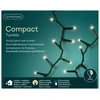 Image de Guirlande Led Compacte Clignotante 21m, Blanc Chaud, Extérieur, Câble Vert - Lumineo
