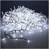 Image de Guirlande Led Compacte Clignotante Exterieur Blanc Froid 750l Cable Blanc, 21m