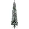 Image de Kaemingk - Sapin De Noël Pensil Pin Recouvert De Neige Ø 60 X H 210 Cm