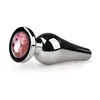 Image de EasyToys - Plug anal métallique long - Diamant rose - L