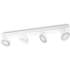 Image de Philips WarmGlow LED Spot plafond/mur Clockwork, 4×, Spots, Ampoules non remplaçables, 4 ampoules, LED, 18 W, 2700 K