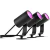 Image de Spot d'éclairage extérieur intelligent Philips Hue Lily set de 3 LED multicolore 600 lm IP65 Noir - Neuf