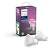 Image de Pack de 2 ampoules connectées Philips Hue White and Color Ambiance GU10 - Neuf