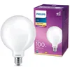 Image de Ampoule Led Globe 120mm E27 100w Blanc Chaud Dépolie, Verre - Philips