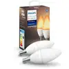 Image de Ampoule connectée Philips Pack x2 Hue White Ambiance E14 Flamme - Neuf