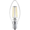 Image de Ampoule Led Flamme E14 40w Blanc Chaud Claire, Verre, Lot De 2 - Philips