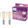 Image de Signify - Philips Ampoule Led Sphérique E14 40w Blanc Chaud Claire, Verre, Lot De 2