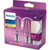 Image de Pack de 2 LED E27 Normal 7W (60W) Transparent 806lm