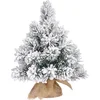Image de Black Box Trees Dinsmore Arbre de Noël artificiel dans un sac en jute - H60 x Ø50 cm - Vert Frosted