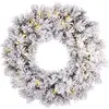 Image de Dinsmore couronne vert LED givré d60 cm 30L