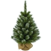 Image de Triumph Tree Pittsburgh Sapin de Noël artificiel dans un sac en jute - H90 x Ø56 cm - Vert Frosted