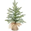Image de Black Box Trees Brewer Arbre de Noël artificiel dans un sac en jute - H45 x Ø36 cm - Vert Frosted