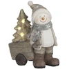 Image de House Of Seasons Figurine Lumineuse De Noël Gris H40.5xl20xl31.5cm
