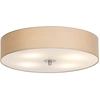 Image de Qazqa - Drum - Plafonnier Avec Abat-jour - 4 Lumière - Ø 500 Mm - Beige - Moderne, Rustique - Éclairage Intérieur - Salon I Chambre