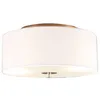 Image de Drum - Plafonnier Avec Abat-jour - 2 Lumière - Ø 300 Mm - Crème - Moderne, Rustique - Éclairage Intérieur - Salon I Chambre - Qazqa