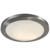 Image de Yuma - Plafonnier - 2 Lumière - Ø 410 Mm - Acier - Design, Moderne - Éclairage Extérieur - Salle De Bains - Qazqa