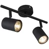 Image de Jeana - Spot Plafond, Plafonnier - 2 Lumière - L 330 Mm - Noir - Moderne - Éclairage Intérieur - Salon I Chambre I Cuisine I Salle À Manger - Qazqa