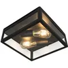 Image de Rotterdam - Applique Murale - 2 Lumière - H 280 Mm - Noir - Moderne - Éclairage Extérieur - Éclairage Intérieur - Qazqa