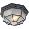 Image de Bri - Plafonnier - 1 Lumière - Ø 265 Mm - Gris Foncé - Rustique - Éclairage Extérieur - Qazqa