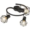 Image de Mosh - Spot Plafond, Plafonnier - 3 Lumière - Ø 420 Mm - Noir - Moderne - Éclairage Intérieur - Salon I Chambre I Cuisine I Salle À Manger - Qazqa