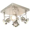 Image de Suplux - Spot Plafond, Plafonnier - 4 Lumière - H 155 Mm - Acier - Rustique - Éclairage Intérieur - Salon I Chambre I Cuisine I Salle À Manger - Qazqa