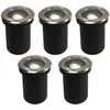 Image de Delux - Spot Encastrable De Sol - 5 Pièces - Ø 130 Mm - Acier - Moderne - Éclairage Extérieur - Qazqa
