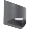 Image de Mal - Led Applique Murale - 2 Lumière - H 123 Mm - Gris Foncé - Moderne - Éclairage Extérieur - Qazqa
